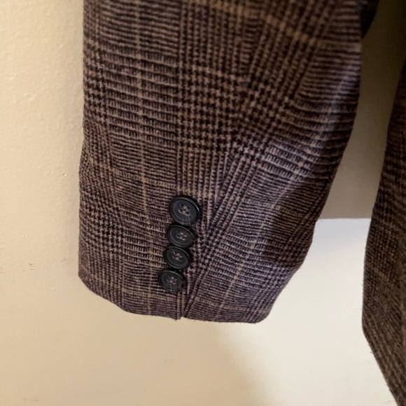 Victoria's Secret Body By Victoria Brown Checkered Blazer Size 12 - Picture 6 of 8